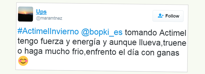 Empezamos el día con Actimel.