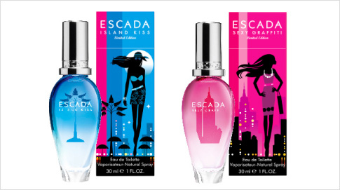 Para conmemorar el 20º aniversario de las fashion fragrances, Escada también ha relanzado Sexy Graffiti y Island Kiss (a la venta en El Corte Inglés, Sephora y algunas perfumerías de las Islas Canarias y Baleares).