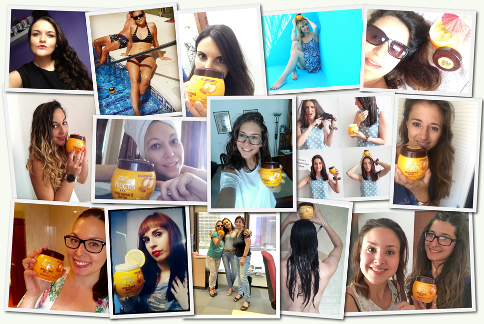 Las participantes al proyecto luciendo su #pelazofructis