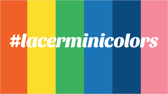 ¡Es tan sencillo como subir nuestras fotos y opiniones de los cepillos Lacer Mini COLORS con el hashtag #cepilloslacercolors!