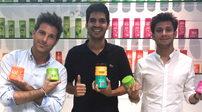 Antonio, Pablo y Hugo de Garnier Fructis