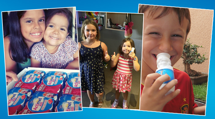 Los niños prueban Actimel Kids
