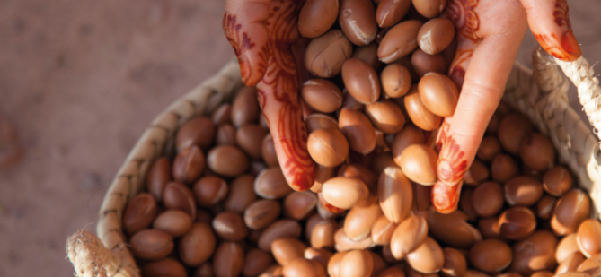 … procedente de Comercio Justo desde cooperativas de mujeres en el sud-oeste de Marruecos. 